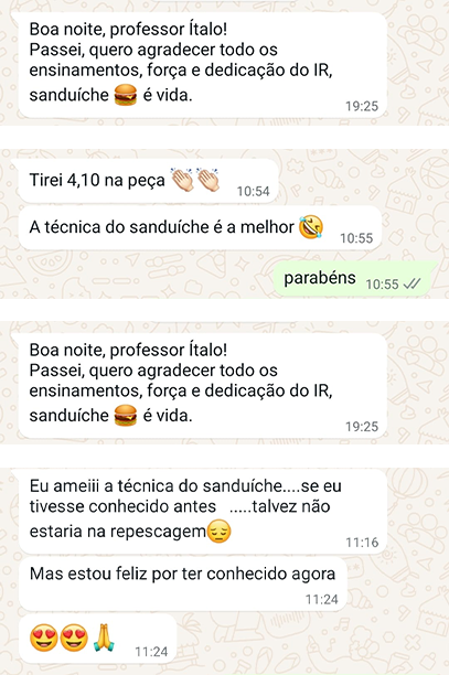 Comprovante de aprovação da aluna na 2ª fase OAB